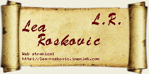 Lea Rošković vizit kartica